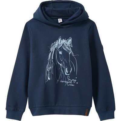 Mädchen Hoodie mit Pferde-Motiv