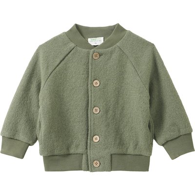 Baby Wollwalk-Blousonjacke mit Rippbündchen
