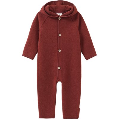 Baby Wollwalk-Overall mit Umschlagbündchen