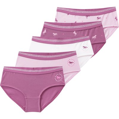 5 Mädchen Pantys mit Pferde-Motiven