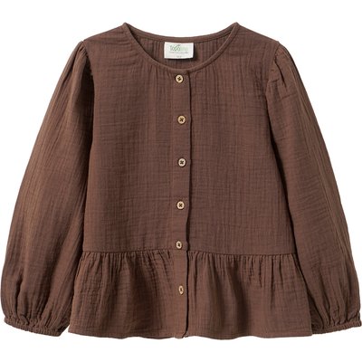 Mädchen Musselin-Bluse mit Volant
