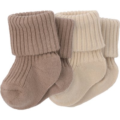 2 Paar Newborn Socken mit Umschlagbündchen