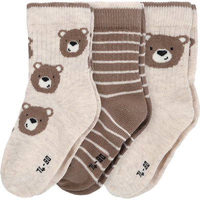 3 Paar Baby Socken mit Bär-Motiven
