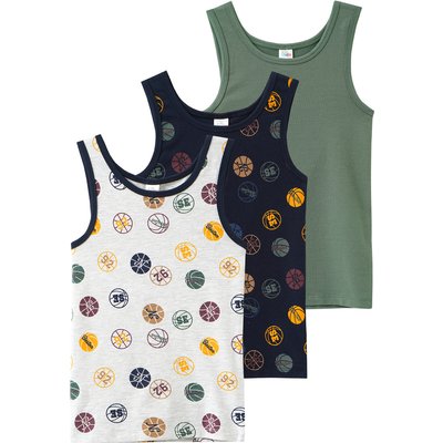 3 Jungen Unterhemden mit Sport-Motiven