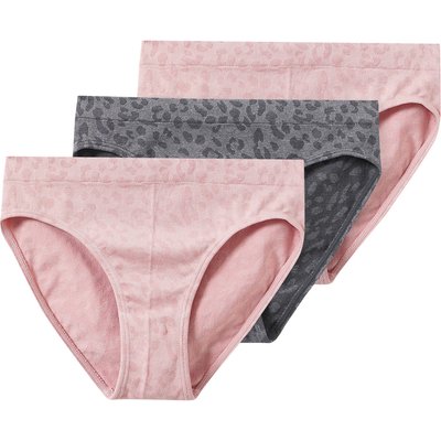 3 Mädchen Seamless-Slips mit Leo-Muster