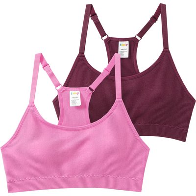 2 Mädchen Seamless-Bustiers mit Pads