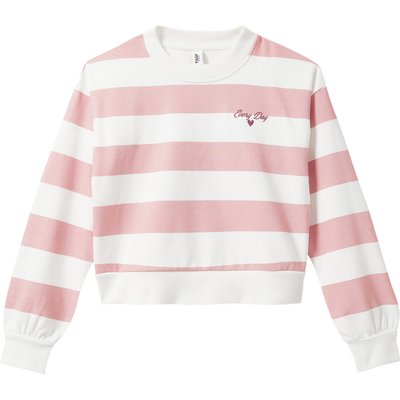 Mädchen Sweatshirt mit Blockstreifen