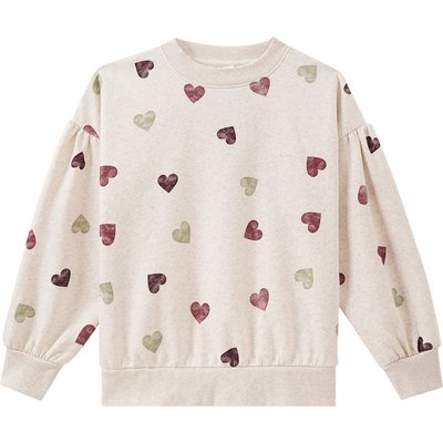 Mädchen Sweatshirt mit Herz-Allover