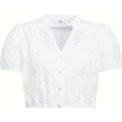 Damen Dirndl-Bluse mit Lochstickerei