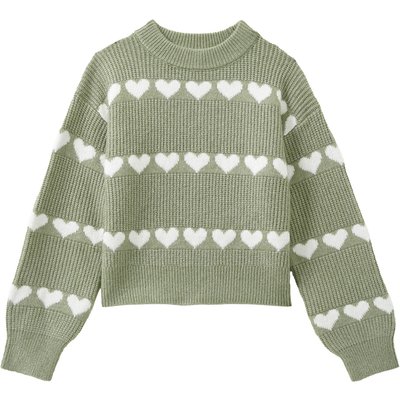 Mädchen Pullover mit Herz-Motiven