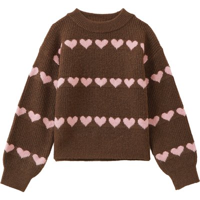 Mädchen Pullover mit Herz-Motiven