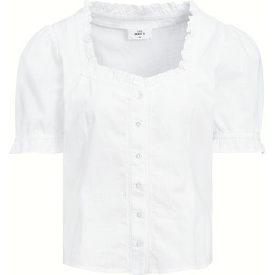 Damen Trachtenbluse mit weitem Ausschnitt