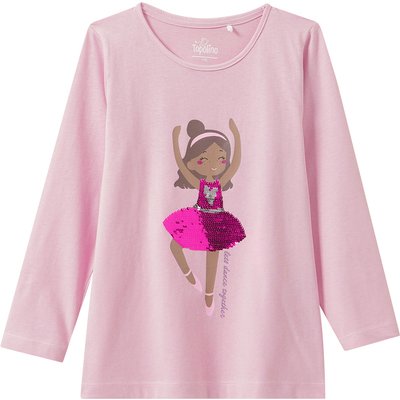Mädchen Langarmshirt mit Wendepailletten