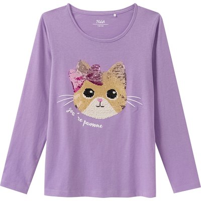 Mädchen Langarmshirt mit Wendepailletten