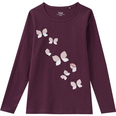 Mädchen Langarmshirt mit Wendepailletten