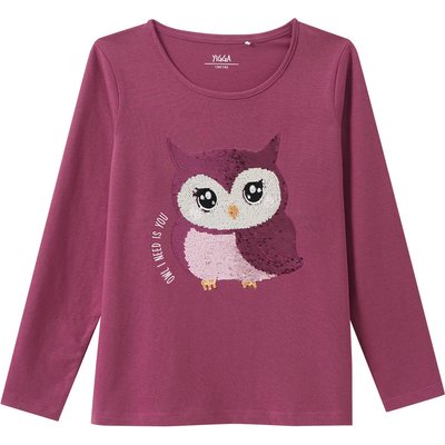 Mädchen Langarmshirt mit Wendepailletten