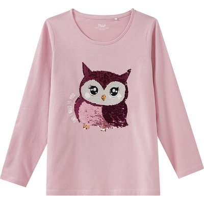 Mädchen Langarmshirt mit Wendepailletten