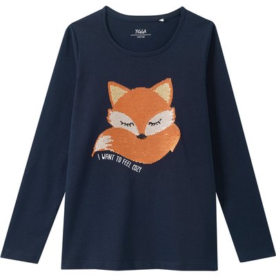 Mädchen Langarmshirt mit Wendepailletten