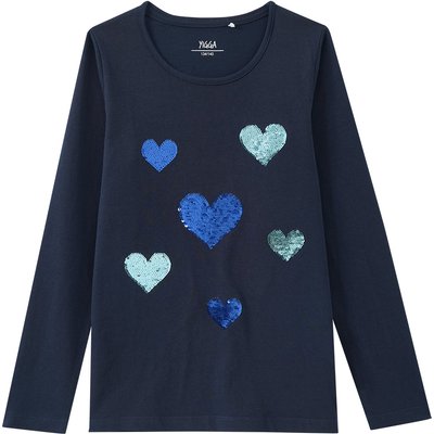 Mädchen Langarmshirt mit Wendepailletten