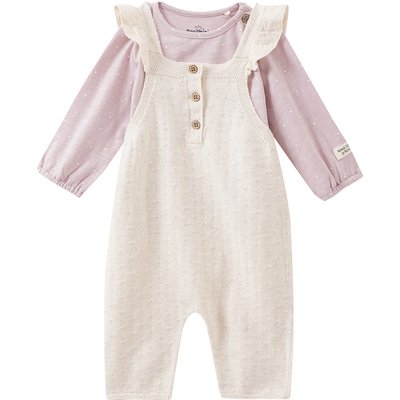 Newborn Set mit Strickoverall und Shirt