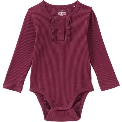 Baby Langarmbody mit Ripp-Struktur