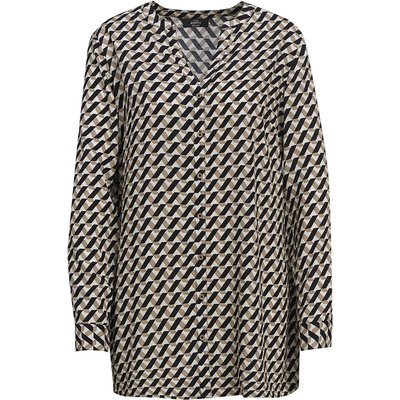 Damen Longbluse mit Turn-up-Ärmeln