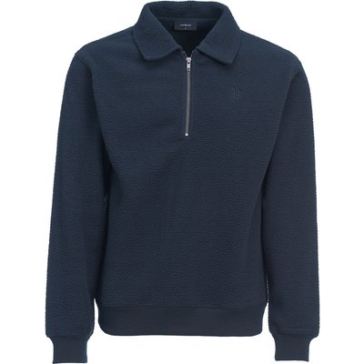 Herren Fleecepullover mit Troyerkragen