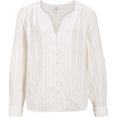 Damen Bluse mit Strukturstreifen