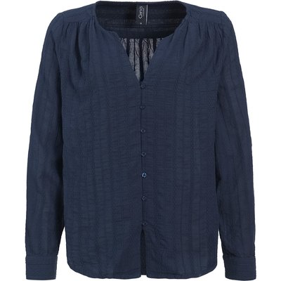 Damen Bluse mit Strukturstreifen