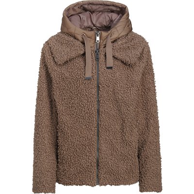 Damen Teddyjacke mit Steppeinsätzen