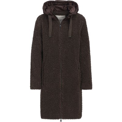 Damen Teddymantel mit Stepp-Detail