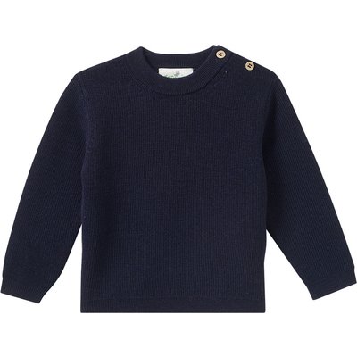 Baby Merino-Strickpullover unifarben