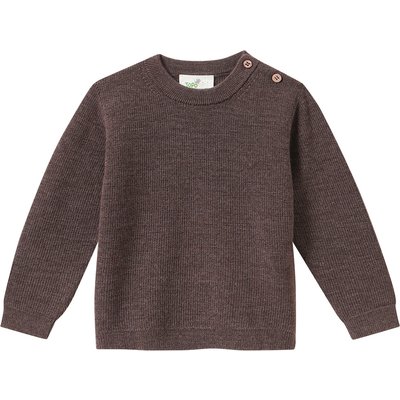 Baby Merino-Strickpullover unifarben