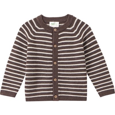 Baby Merino-Strickjacke mit Streifen
