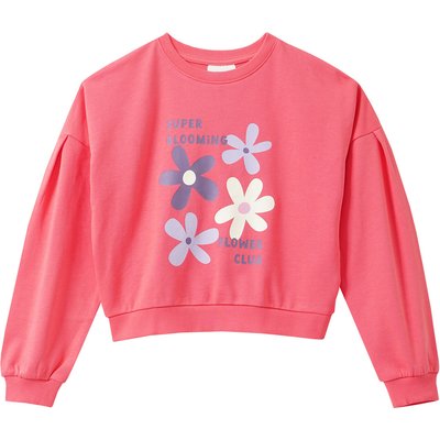 Mädchen Sweatshirt mit Blumen-Print