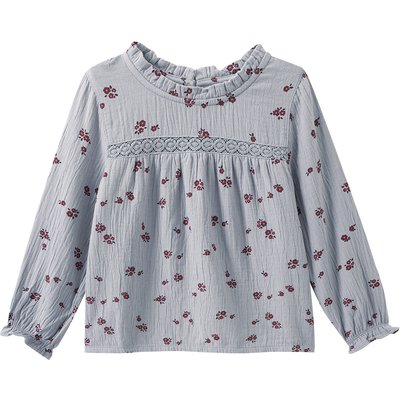 Mädchen Musselin-Bluse mit Blümchen