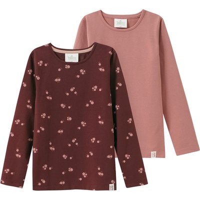 2 Mädchen Langarmshirts mit Blümchen