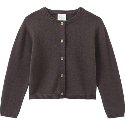 Mädchen Woll-Strickjacke mit Knopfleiste
