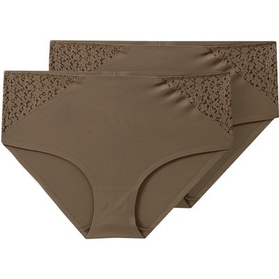 2 Damen Seamless-Pantys mit Spitze