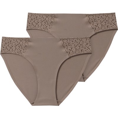 2 Damen Seamless-Slips mit Spitze