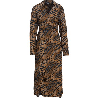 Damen Wickelkleid mit Animalprint