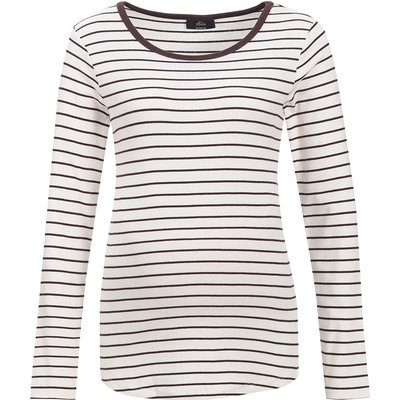 Damen Umstands-Langarmshirt im Ringel-Look