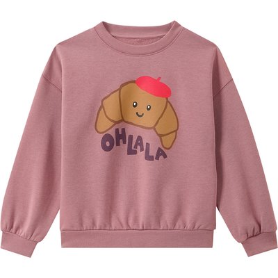 Mädchen Sweatshirt mit Crossaint-Print