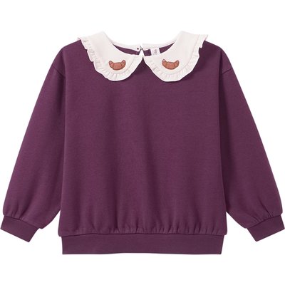 Mädchen Sweatshirt mit Bubikragen