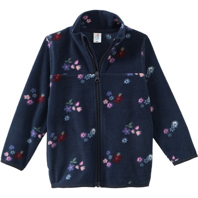 Mädchen Fleecejacke mit Blumen