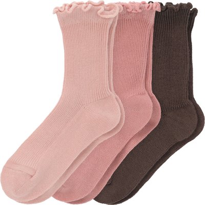 3 Paar Baby Socken mit feiner Rippstruktur