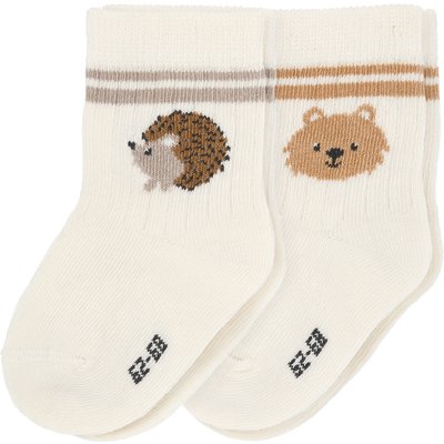 2 Paar Newborn Socken mit Tier-Motiven