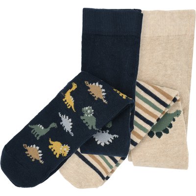 2 Baby Strumpfhosen mit Dino-Motiven