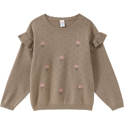 Mädchen Strickpullover mit Ajour-Muster