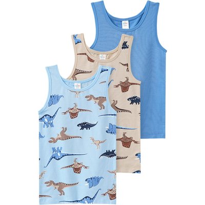 3 Jungen Unterhemden mit Dino-Motiven